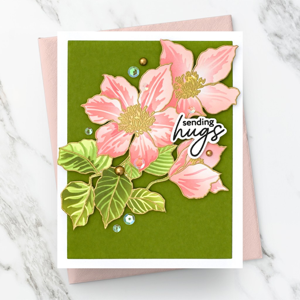 Floral Sending Hugs&nbsp;Card